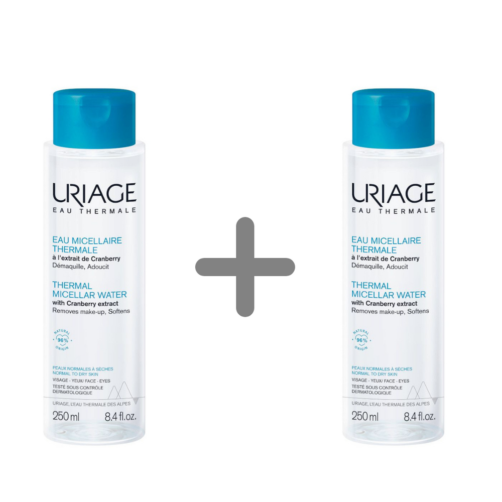 Uriage Micelarna voda za čišćenje normalne do suhe kože 250 ml 1+1 GRATIS