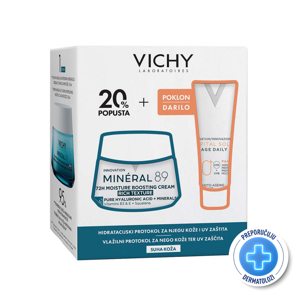 Vichy Protokol za intenzivnu hidrataciju i UV zaštitu suhe kože