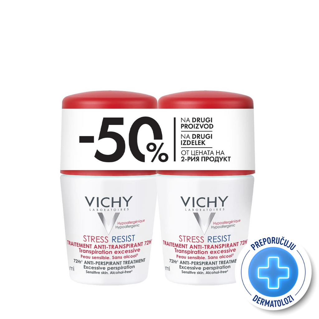 Vichy Deo Roll on stress resist za regulaciju prekomjernog znojenja 50 ml DUO