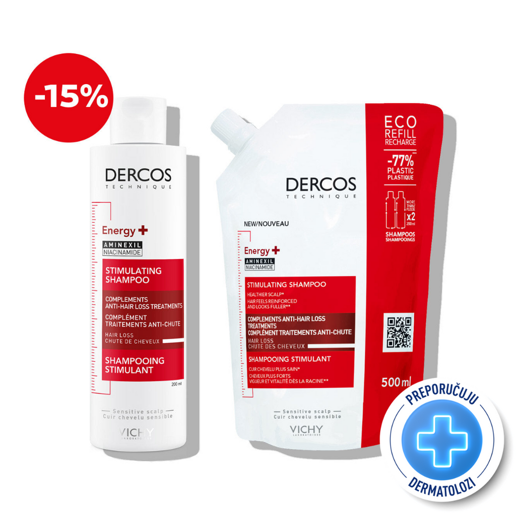 Vichy DERCOS šampon protiv ispadanja kose + eko punjenje protiv ispadanja kose