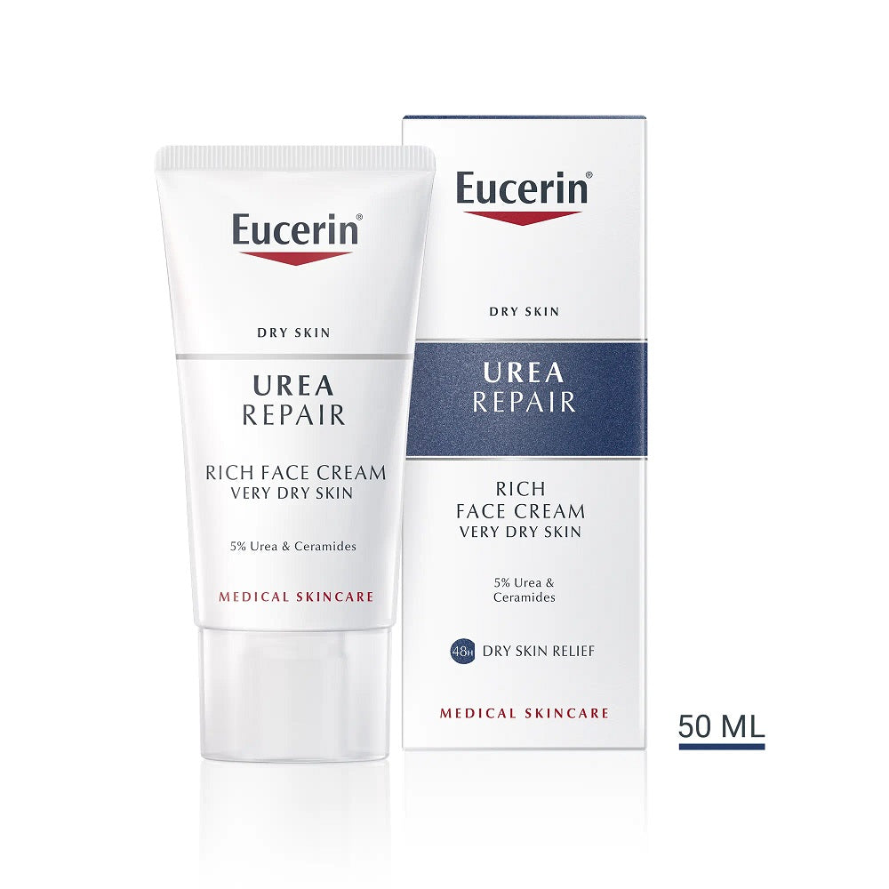Eucerin UreaRepair Rich bogata krema za lice s 5% ureje i ceramidima 50 ml