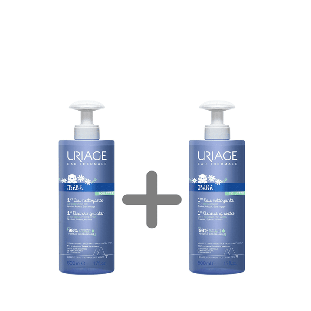 Uriage Bebe 1er Prva voda za čišćenje 500 ml 1+1 GRATIS (ROK:01/25)