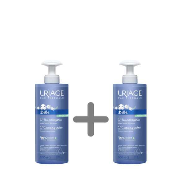 Uriage Bebe 1er Prva voda za čišćenje 500 ml 1+1 GRATIS (ROK:01/25)