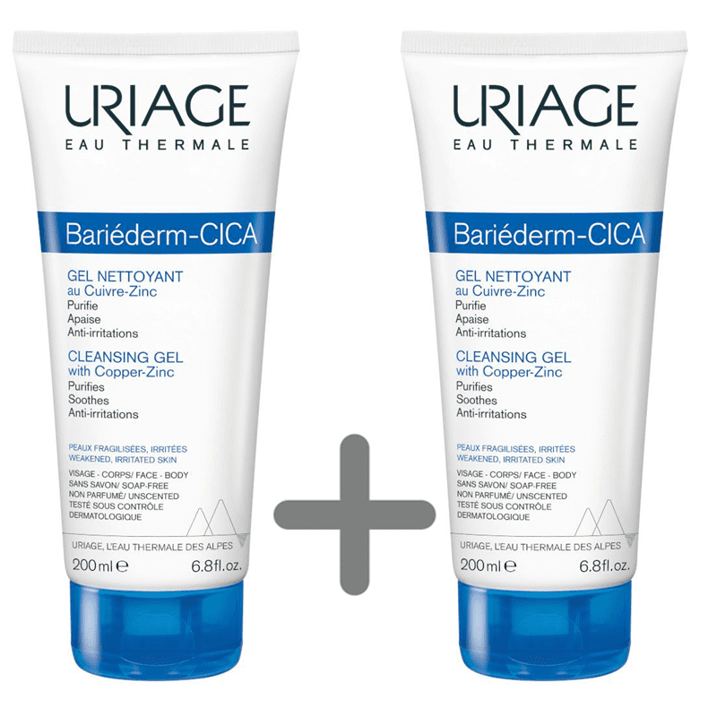 Uriage BARIEDERM CICA gel za tuširanje s Cu-Zn 200ml 1+1 GRATIS