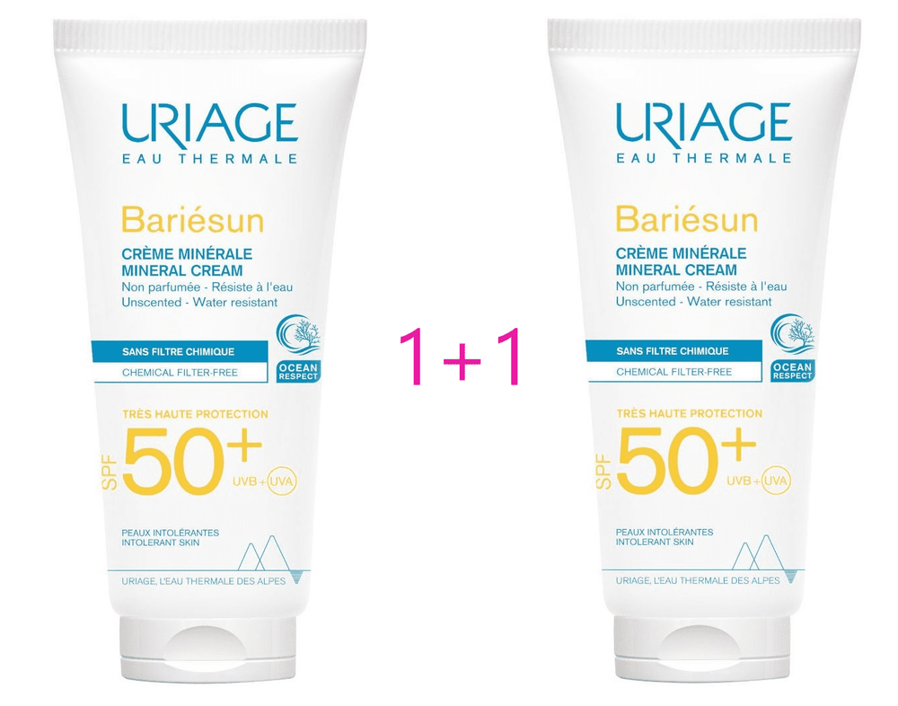 Uriage Bariesun mineralna krema SPF50+ 100 ml 1+1 GRATIS