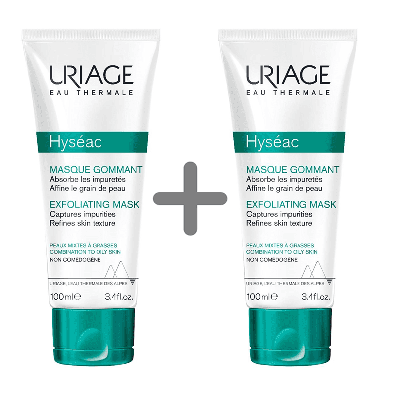 Uriage Hyséac 2u1 piling i maska 100 ml 1+1 GRATIS