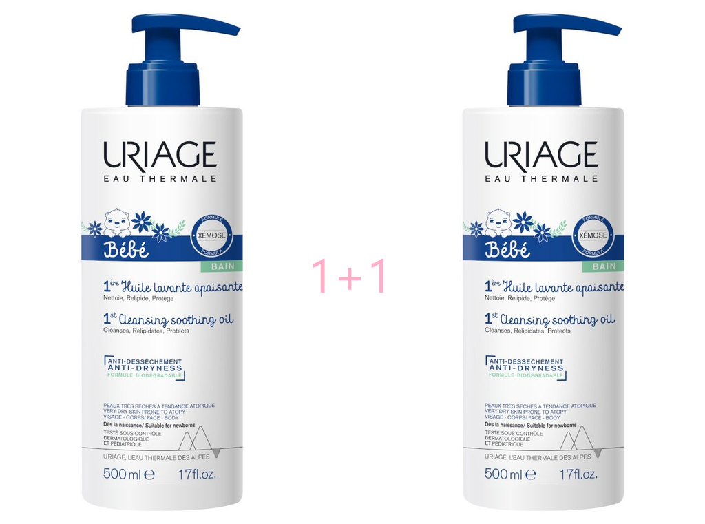 Uriage Bebe 1er Xemose prvo ulje za kupanje/tuširanje 500 ml 1+1 GRATIS