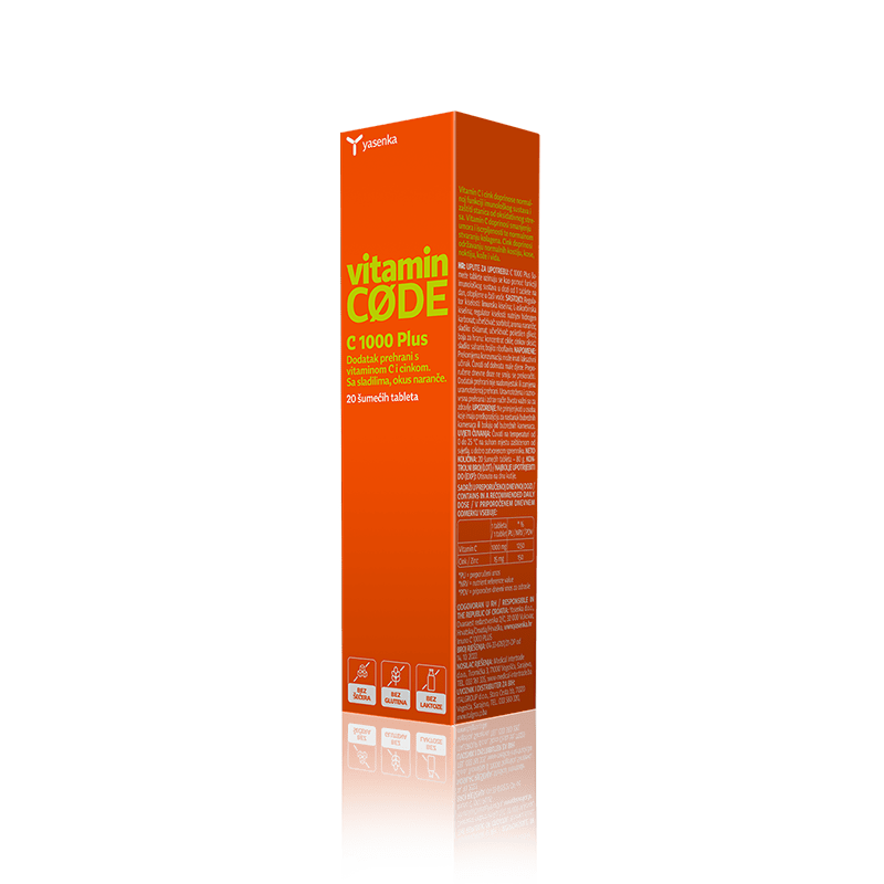 Yasenka Vitamin CODE C 1000 Plus 20 šumećih tableta