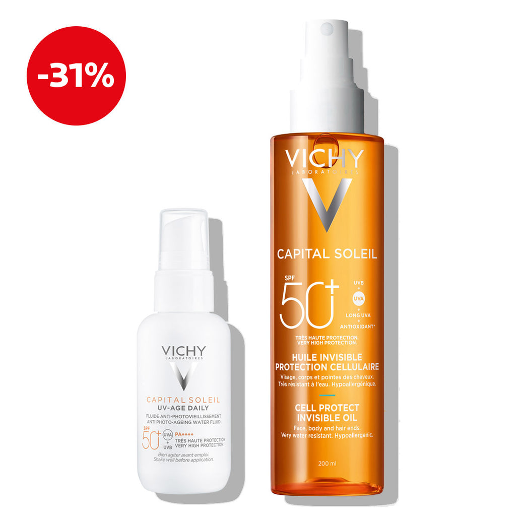Vichy Capital Soleil Duo za Lice & Tijelo; UVage Daily + Cell Protect ulje