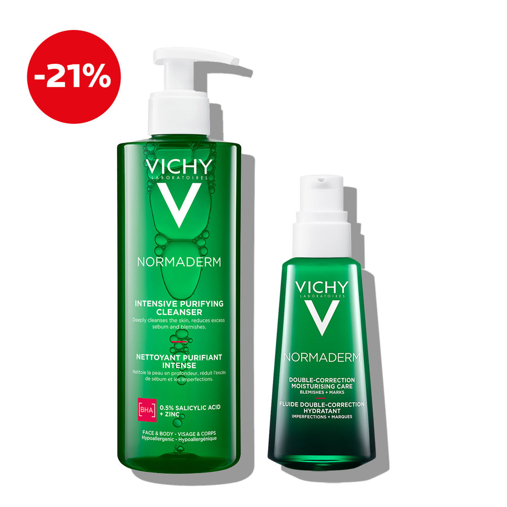 Vichy NORMADERM Protokol za masnu i aknama sklonu kožu u odrasloj dobi (čišćenje, njega)