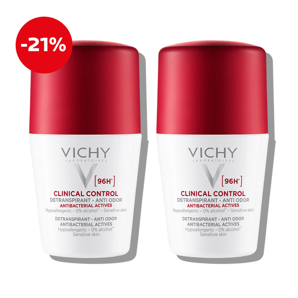 Vichy Deo-Duo paket: Roll-on CLINICAL CONTROL dezodorans, testiran za kontrolu prekomjernog znojenja do 96h