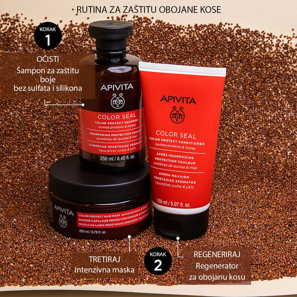Apivita Regenerator za zaštitu obojene kose s proteinima kvinoje i medom 150 ml