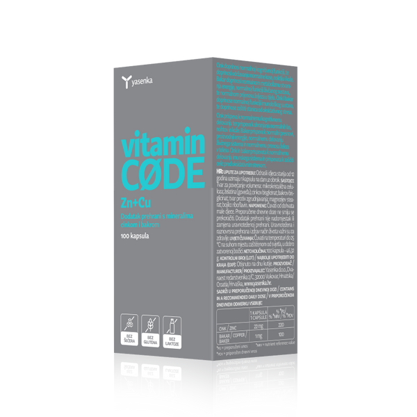 Yasenka Vitamin CODE Cink i Bakar 100 kapsula