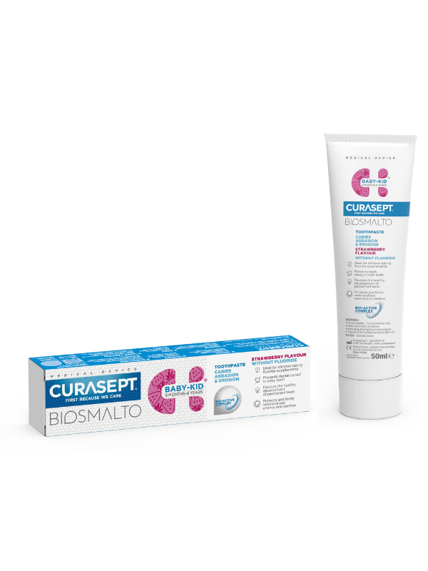 Curasept Biosmalto pasta za zube Baby-Kid, jagoda, 50 ml