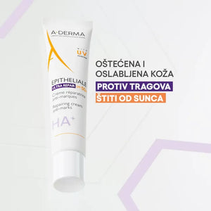 A-Derma Epitheliale ULTRA REPAIR SPF50+ obnavljajuća krema protiv tragova 40 ml