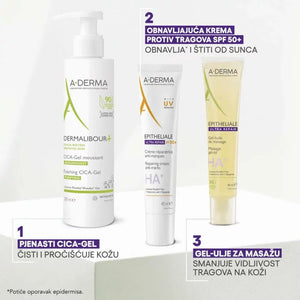 A-Derma Epitheliale ULTRA REPAIR SPF50+ obnavljajuća krema protiv tragova 40 ml
