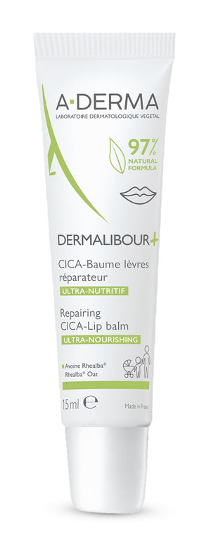 A-Derma Dermalibour+ obnavljajući CICA-balzam za usne 15 ml