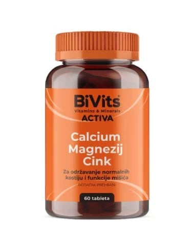BiVits Kalcij, Magnezij,Cink 60 tableta