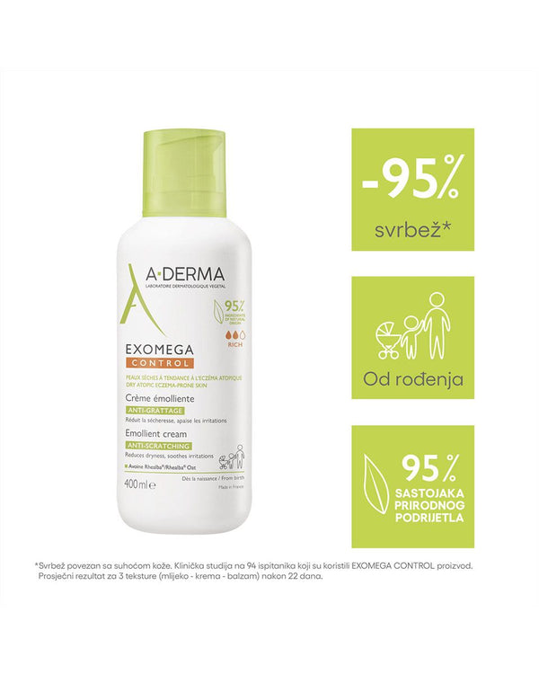A-Derma Exomega Control Emolijentna krema 400 ml