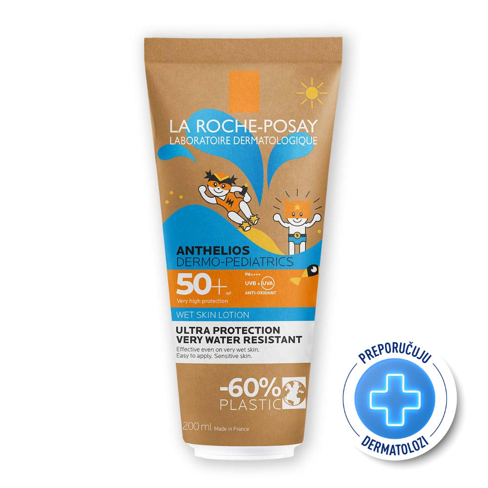 La Roche-Posay ANTHELIOS DP Wet Skin Losion za mokru ili suhu kožu za zaštitu od sunca za djecu SPF50+ 200 ml