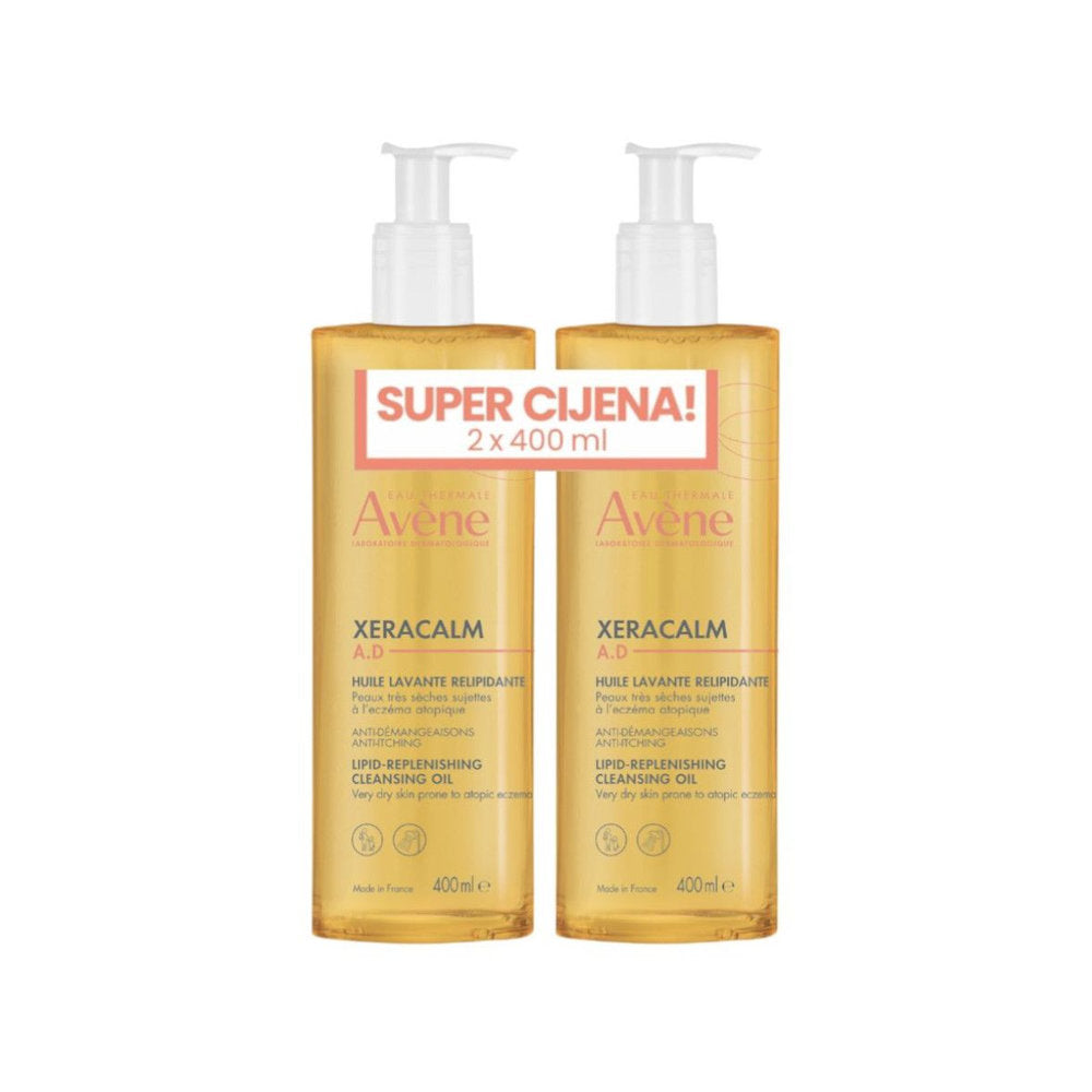 Avene XeraCalm A.D relipidirajuće ulje za čišćenje PROMO 400 ml + 400 ml