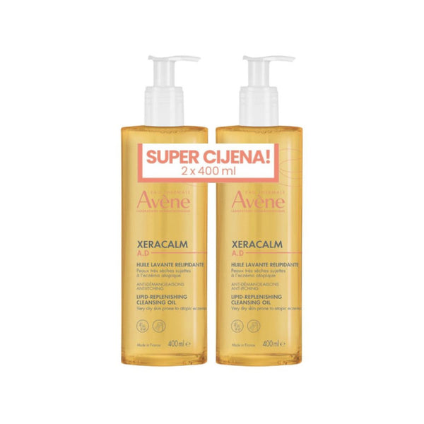 Avene XeraCalm A.D relipidirajuće ulje za čišćenje PROMO 400 ml + 400 ml