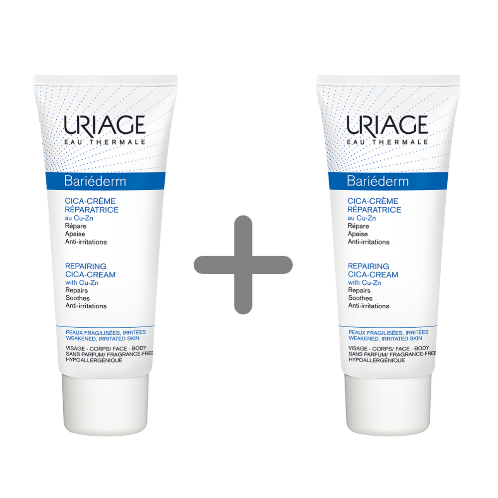 Uriage BARIEDERM CICA krema s Cu-Zn 100ml 1+1 GRATIS