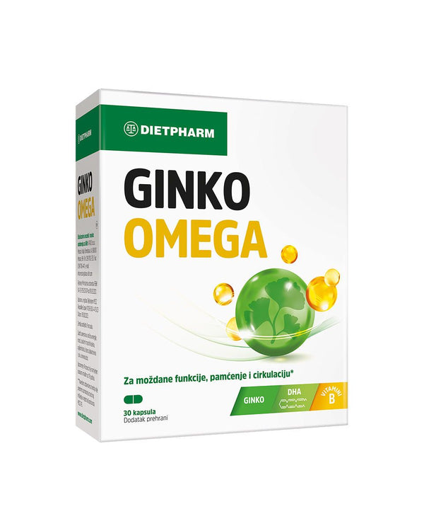 DIETPHARM Ginko Omega 30 želatinoznih kapsula, dodatak prehrani