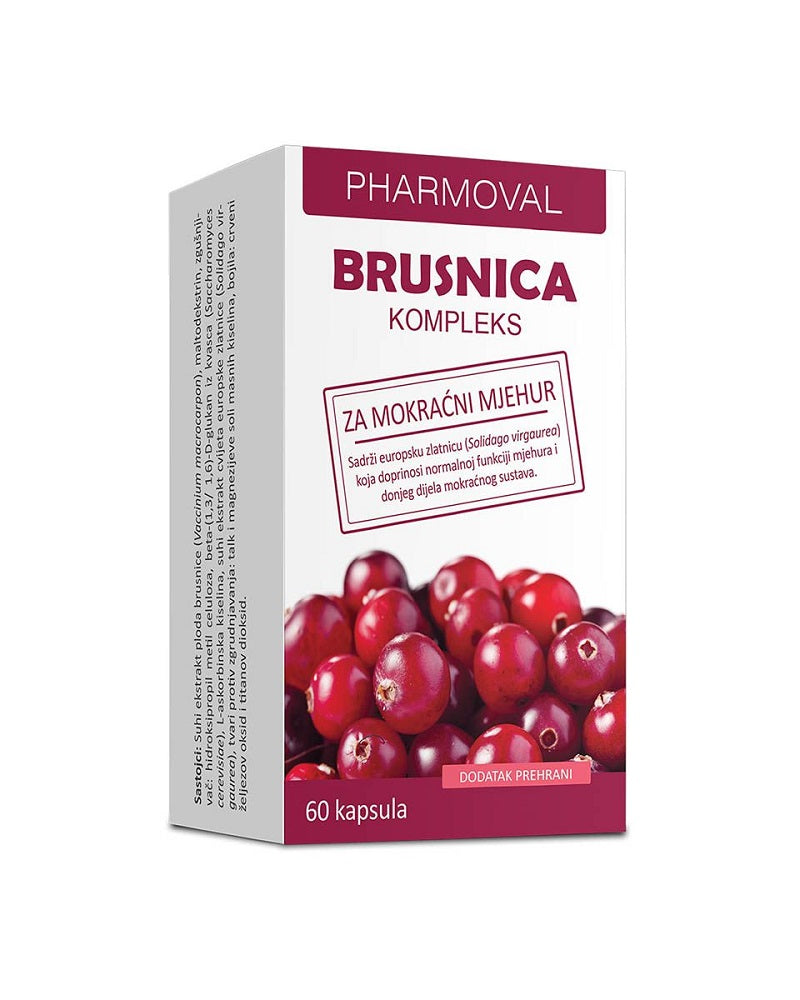Pharmoval Brusnica kompleks 60 kapsula, dodatak prehrani