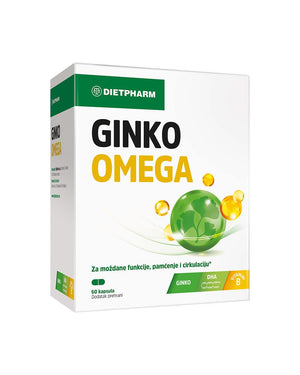 DIETPHARM Ginko Omega 60 želatinoznih kapsula, dodatak prehrani