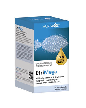 Auraxol EtriMega 100 mekih kapsula, dodatak prehrani