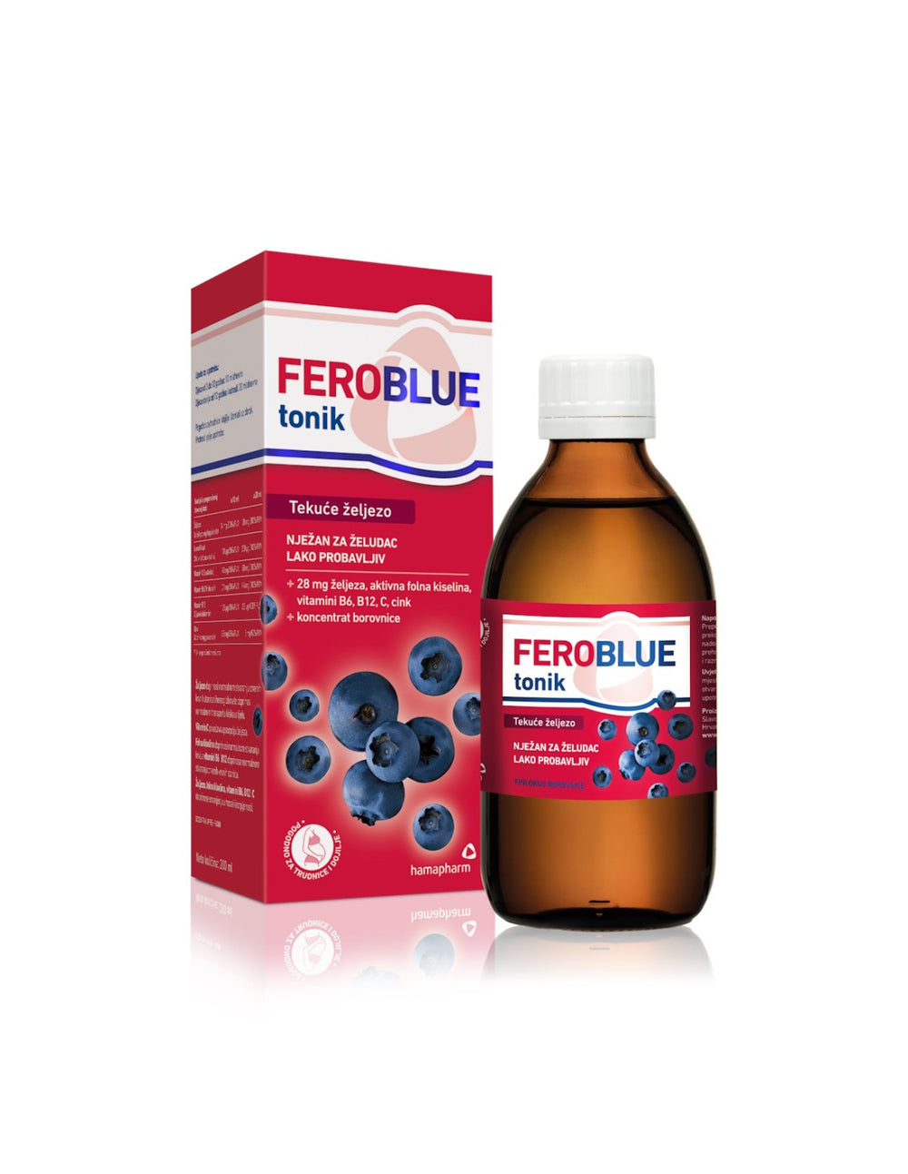 Hamapharm Feroblue tonik 200 ml, dodatak prehrani