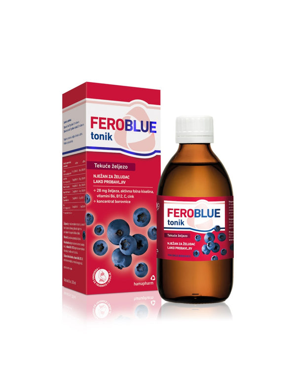 Hamapharm Feroblue tonik 200 ml, dodatak prehrani