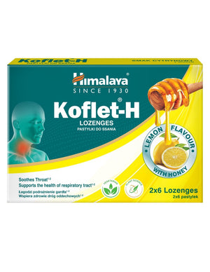 Himalaya Koflet-H pastile s okusom limuna 12 pastila, dodatak prehrani