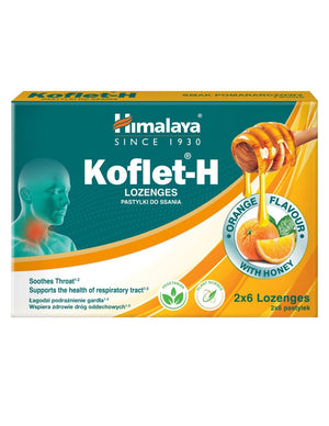 Himalaya Koflet-H pastile s okusom naranče 12 pastila, dodatak prehrani