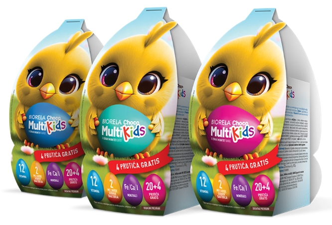 Biorela® Choco Multi Kids 20+4 komada GRATIS, dodatak prehrani