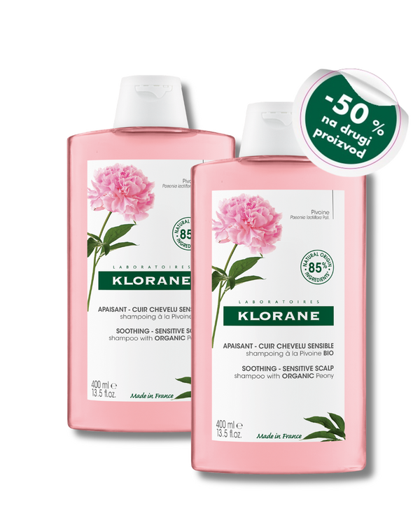 Klorane šampon s božurom duo 400 ml