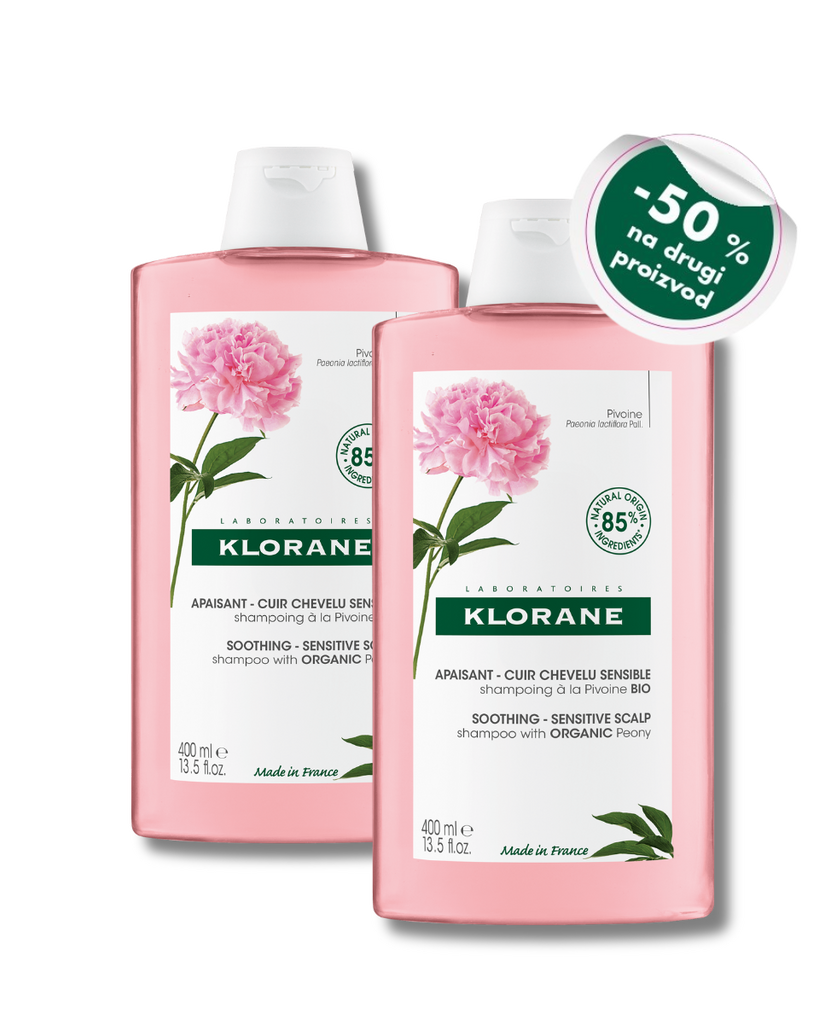 Klorane šampon s božurom duo 400 ml