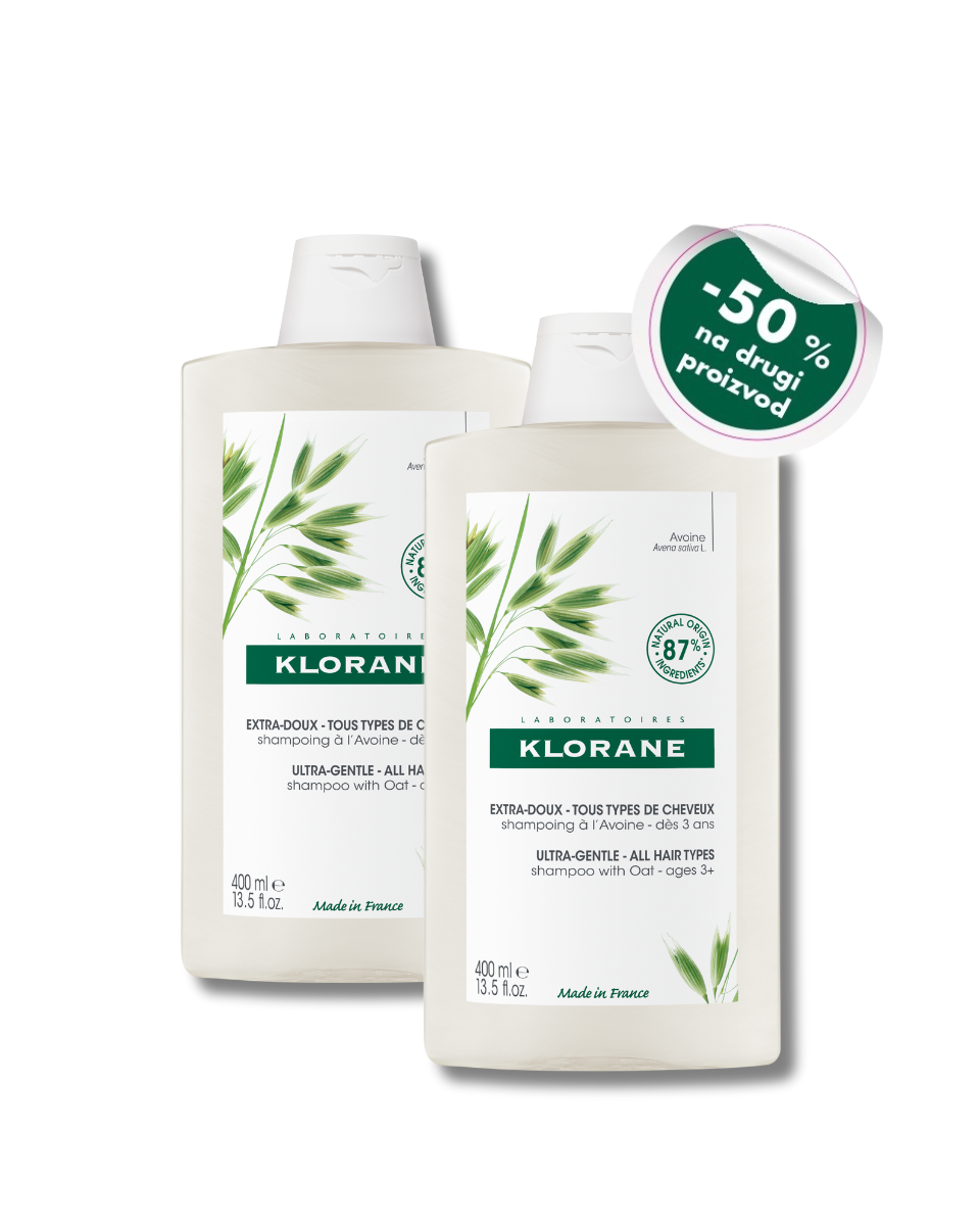 Klorane šampon sa zobi 400 ml DUO