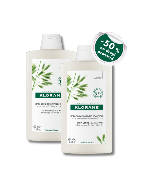 Klorane šampon sa zobi 400 ml DUO