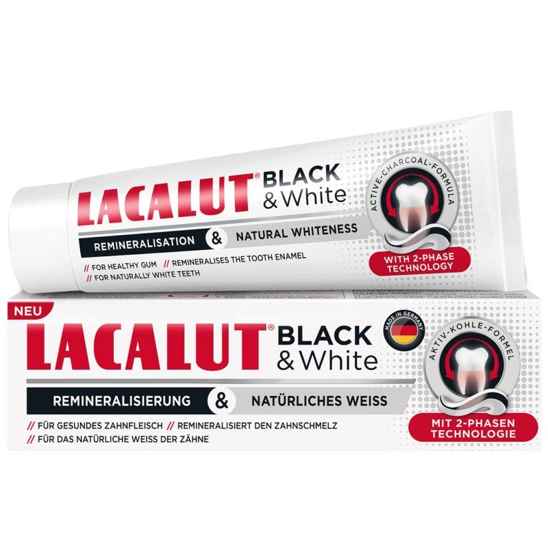 Lacalut zubna pasta Black&White, 75 ml