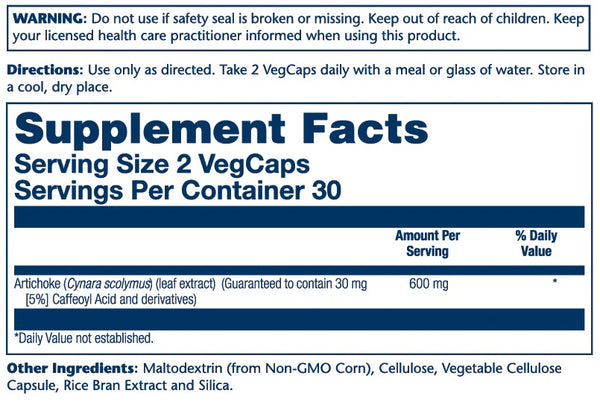 Solaray Artichoke Extract 60 kapsula