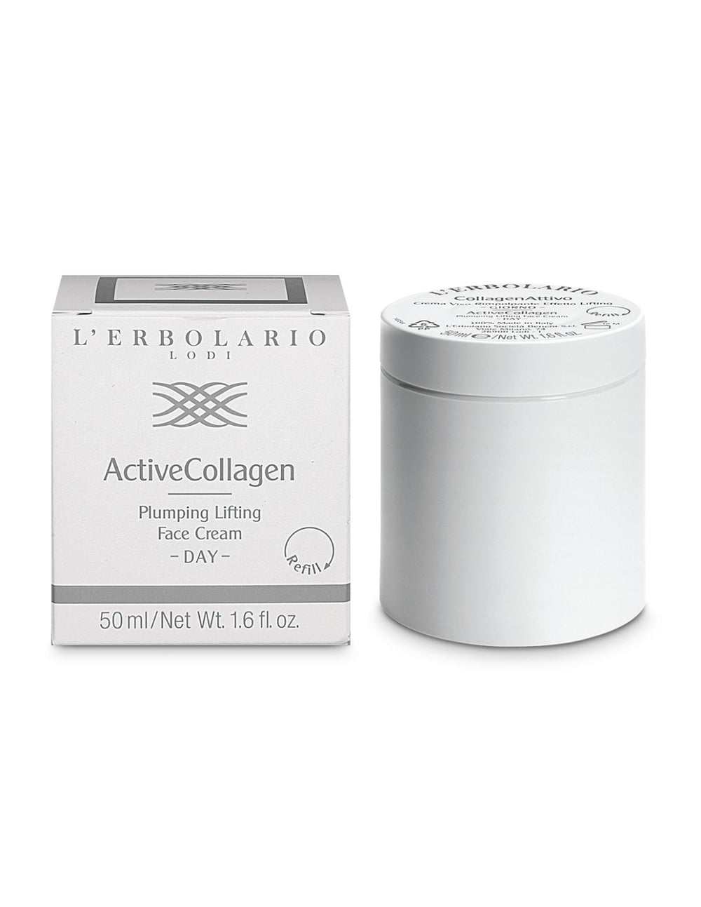 L'Erbolario ActiveCollagen dnevna krema za lice REFILL 50 ml