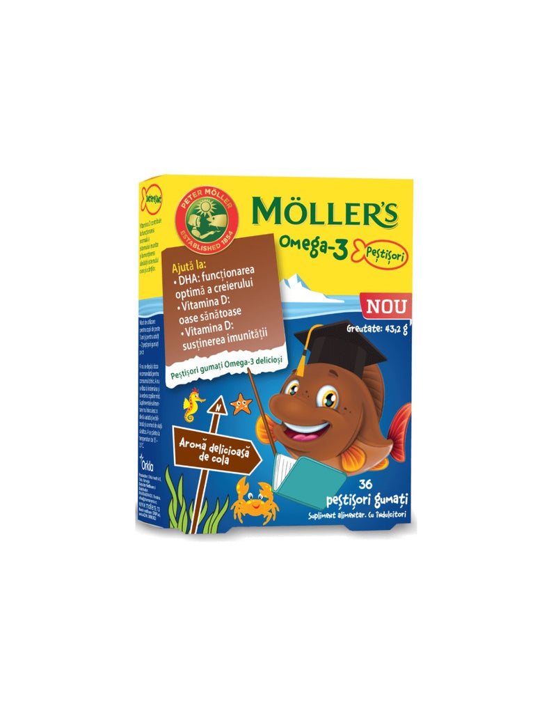 Mollers Omega-3 Jelly Fish s okusom cole 36 komada