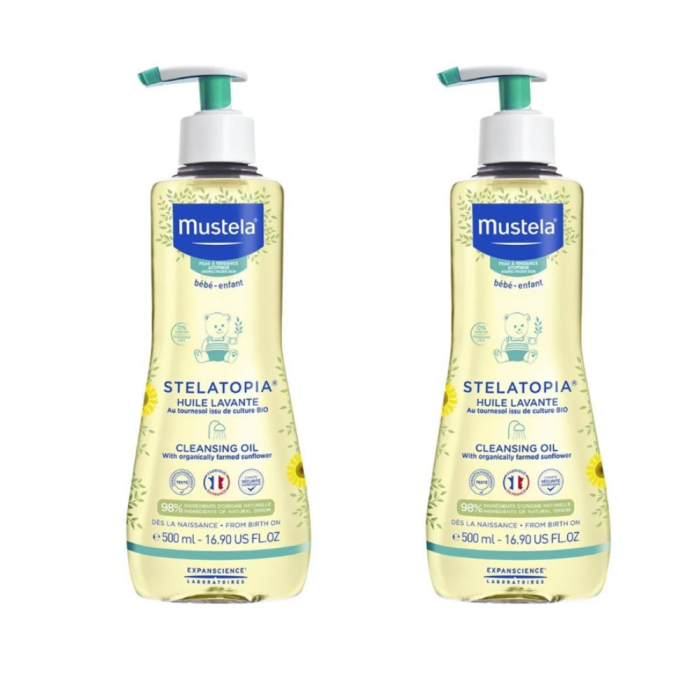 Mustela STELATOPIA® Mliječno ulje za kupanje 500 ml 1+1 GRATIS