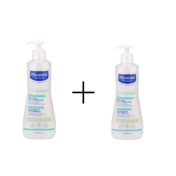 Mustela Stelatopia gel za tuširanje 500 ml 1+1 Gratis