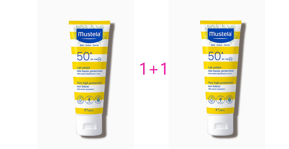 Mustela Krema za zaštitu od sunca SPF 50+, 40 ml 1+1 GRATIS