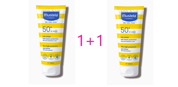 Mustela Mlijeko za zaštitu od sunca SPF50+, 100 ml 1+1 GRATIS