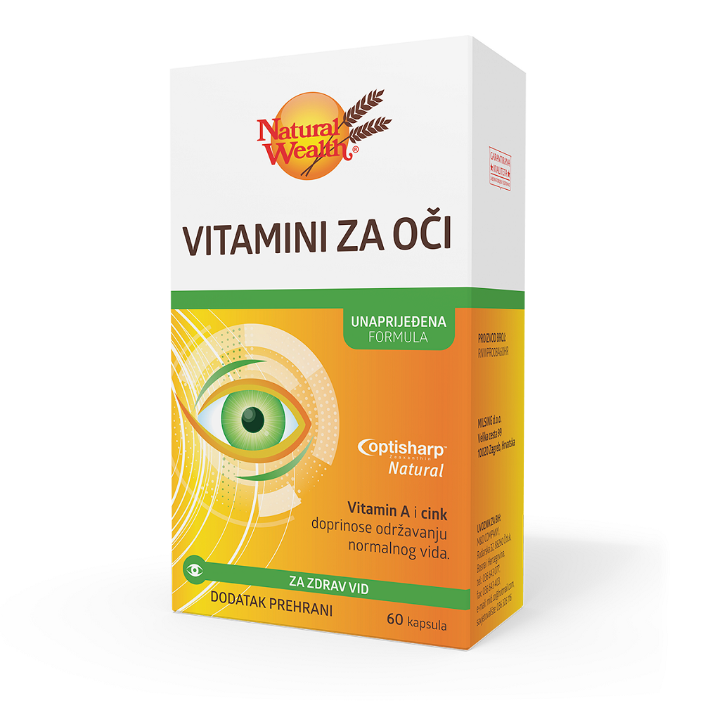 Natural Wealth Vitamini za oči 60 kapsula, dodatak prehrani
