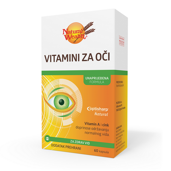 Natural Wealth Vitamini za oči 60 kapsula, dodatak prehrani
